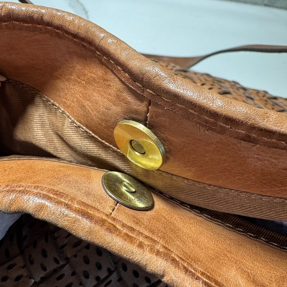 Beautiful Handcrafted Large Woven Brown Leather Tote Bag - Picture 6 of 6